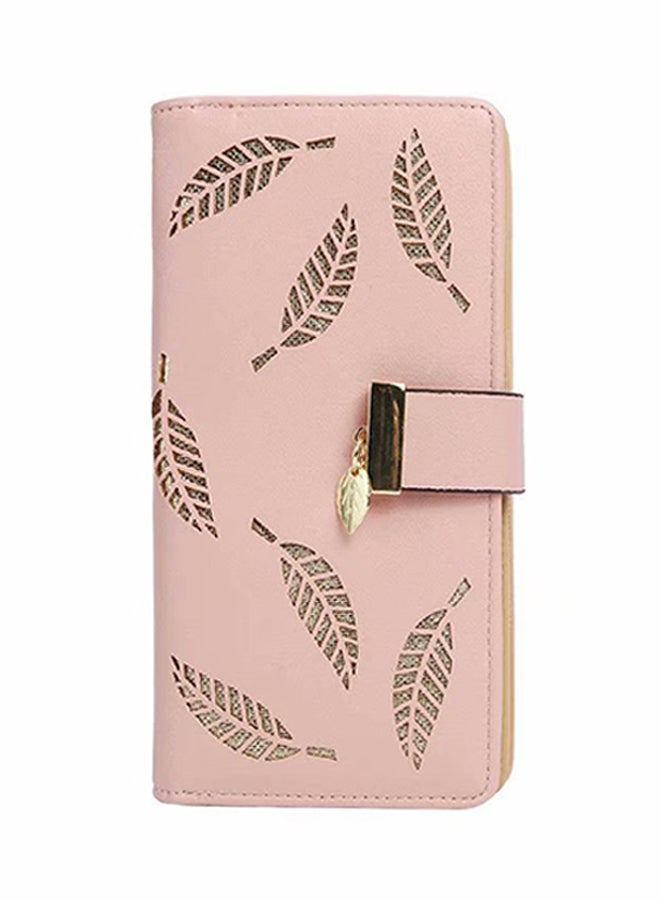 VILILY Sleek Lightweight Casual Wallet Pink/Gold - Image 2